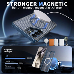 Прозрачный чехол Mesh Pro Magnetic Case для Samsung Galaxy S22 Ultra