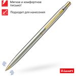 Ручка шариковая Luxor "Sterling" синяя, 1,0мм, корпус хром/золото, кнопочный механизм