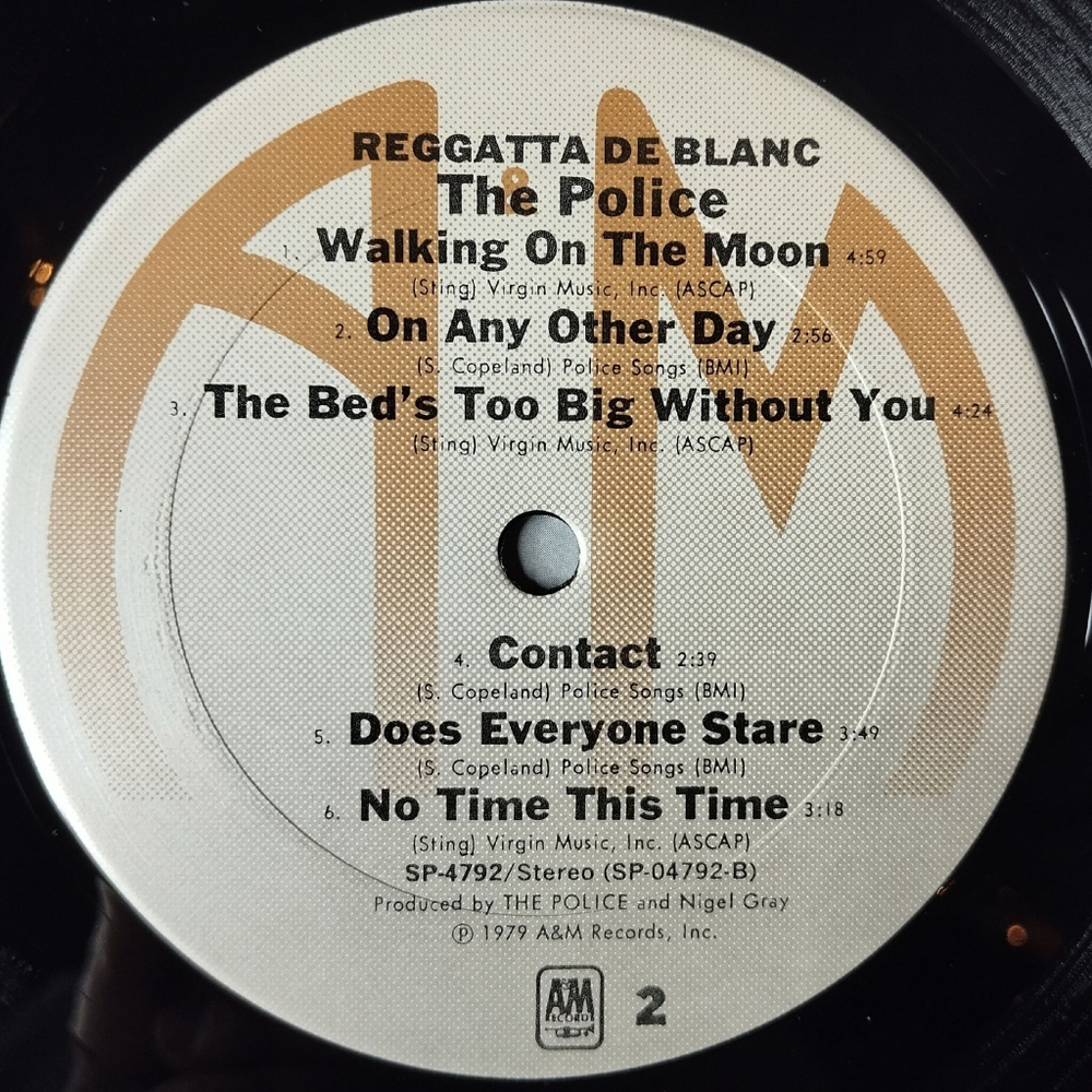 Винтажная виниловая пластинка LP The Police Reggatta De Blanc (USA 1979) Walking On The Moon