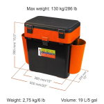 Ящик для зимней рыбалки Helios FishBox (10л) оранжевый