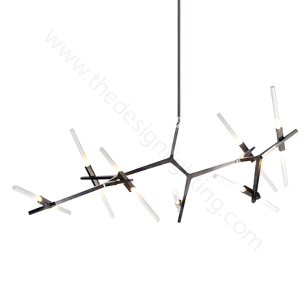 Ceiling design lamp  AGNES by Roll & Hill (14 lampshades,  Black)