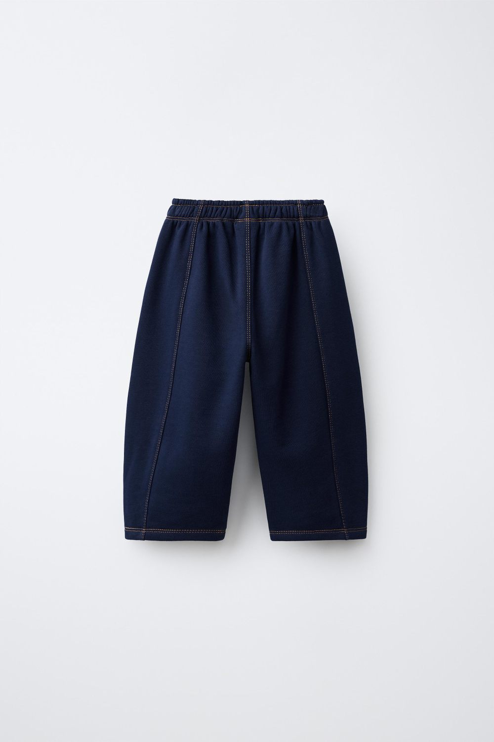 ZARA БРЮКИ BALLOON С ОТСТРОЧКОЙ, МОРСКОЙ СИНИЙ