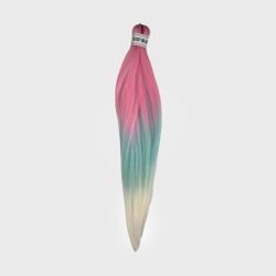 Канекалон M07 Easy Braid (искусственные волосы) 3 цветный Pink/ mint/ white