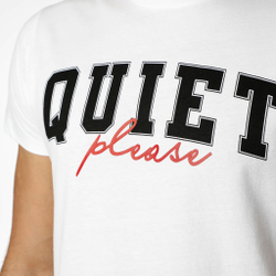 Мужское теннисное поло Quiet Please Dropshot College T-Shirt Men - White, Black