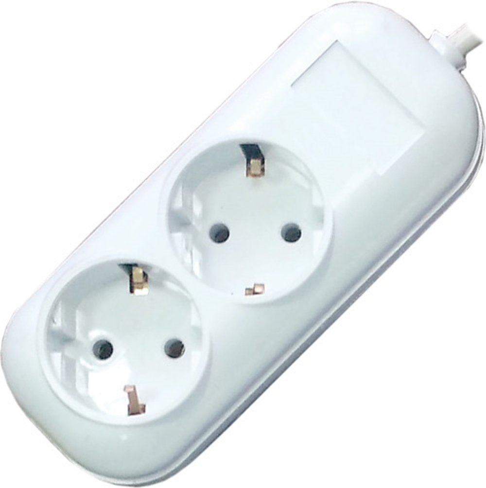 Колодка Glanzen 2 гн. ABC с зазем.арт.  EU-02-Z для удлинителя