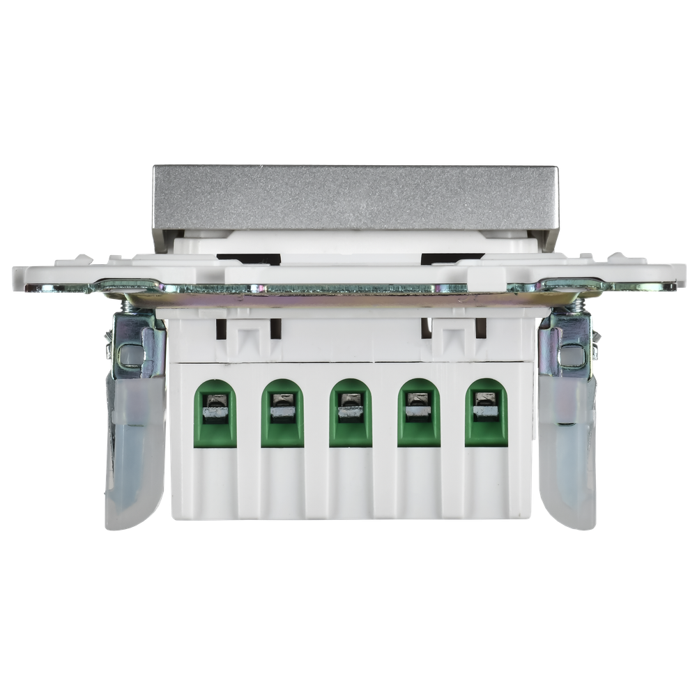 SKANDY Кнопка звонка с индикацией для отелей 10А SK-V17S серебряный IEK