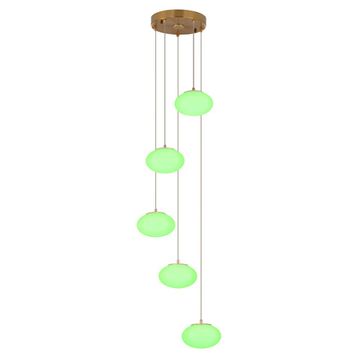 Умная каскадная люстра LED 60W 3000К-5500К RGB CL226A053 бронза Atman Smart Citilux