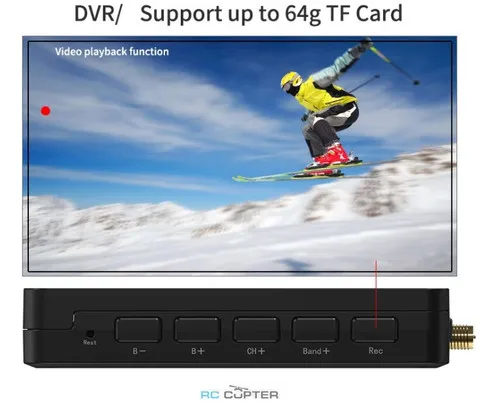 FPV монитор Eachine Moneagle 5" IPS 800x480 5.8GHz 40CH 1000Lux DVR