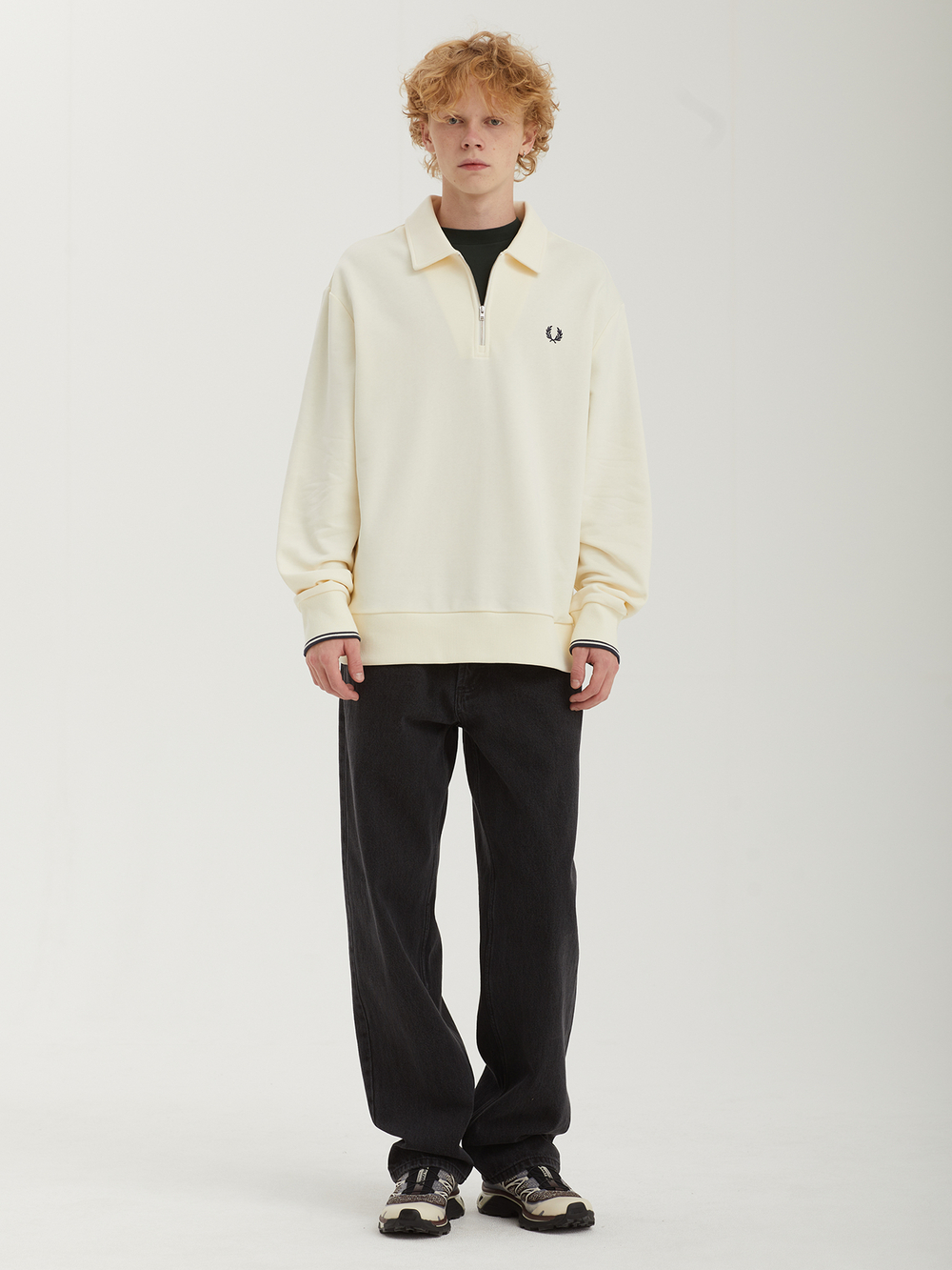 Мужская Толстовка (Half-zip) Half Zip Collared