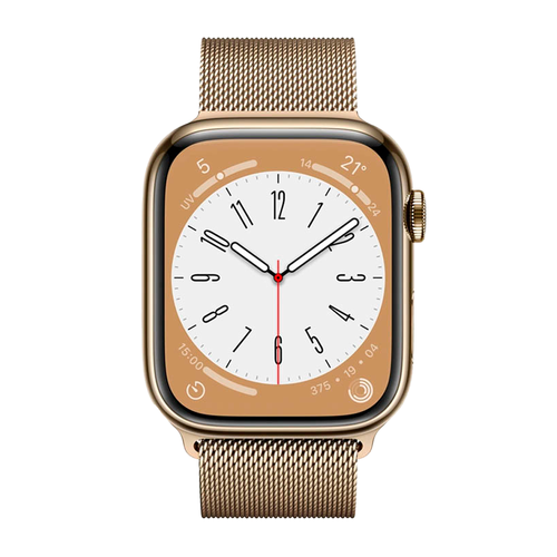 Умные часы Apple Watch Series 8 GPS + Cellular, 41mm, Gold Stainless Steel Case with Gold Milanese Loop (Золотой)