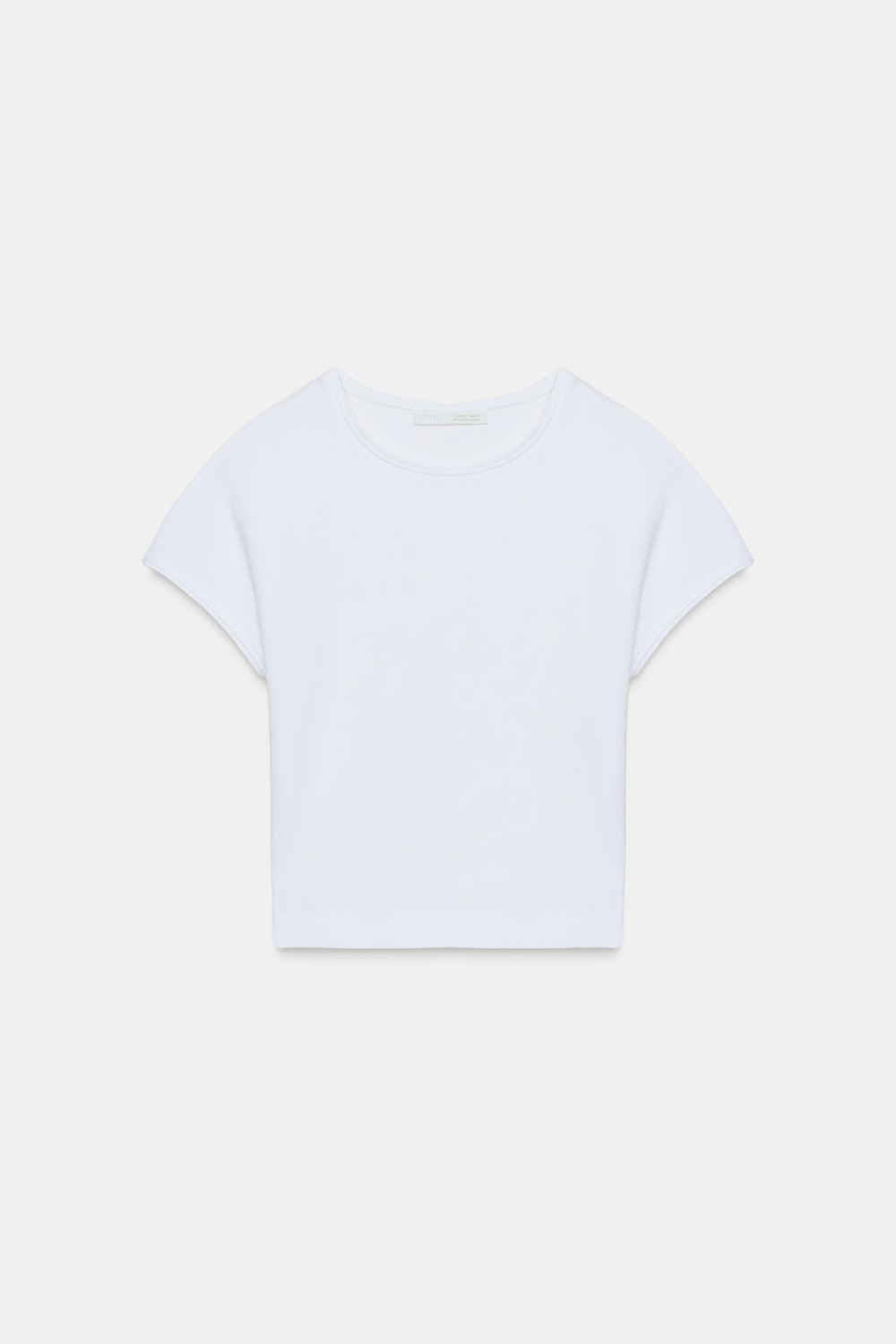 ФУТБОЛКА CROPPED С КОРОТКИМИ РУКАВАМИ — ZARA