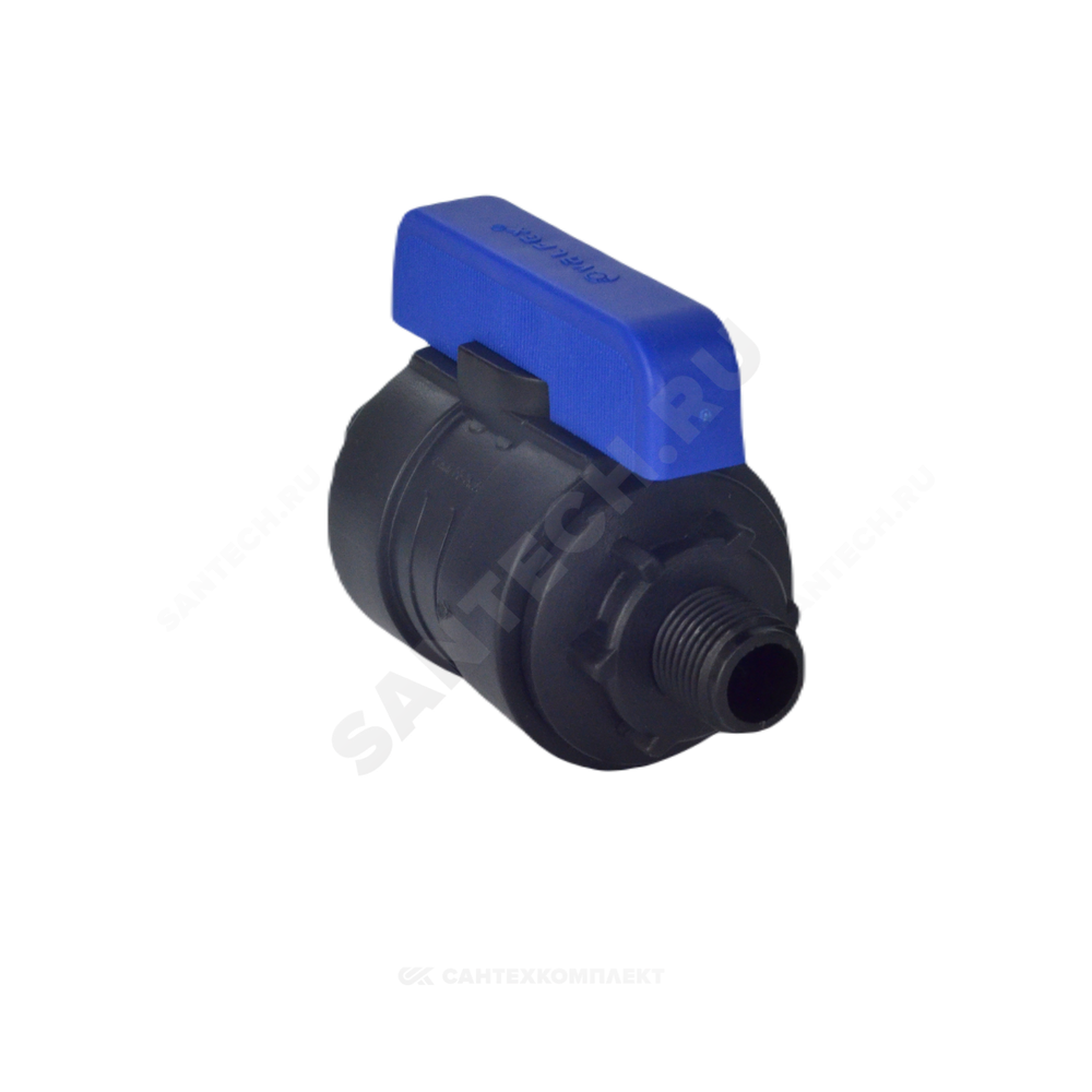 Кран шаровой компрессионный ПЭ Ду 20 3/4"x3/4" НР/НР Ру16 VALFEX 1210220034034