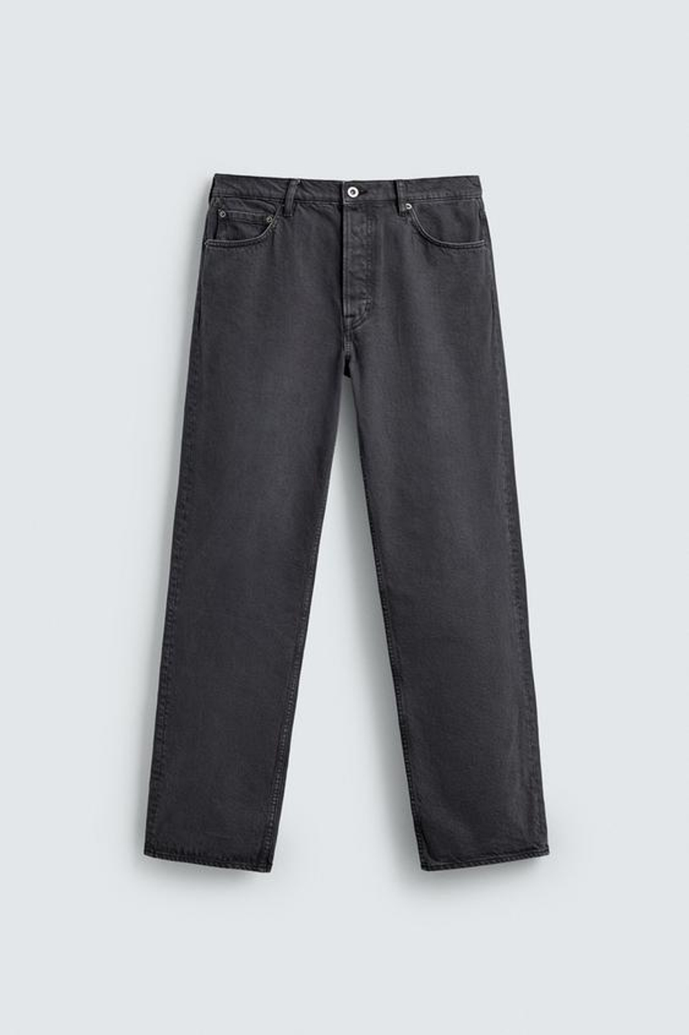 ZARA ДЖИНСЫ STRAIGHT FIT, СЕРО-СИНИЙ