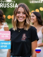 Футболка с принтом Матрёшка