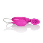 Розовая помпа для клитора с вибрацией Waterproof Silicone Clitoral Pumps (Цвет: розовый)