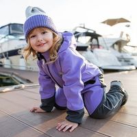 Шапка тыква из смесовой шерсти однослойная с отворотом "Лаванда/Пепел"