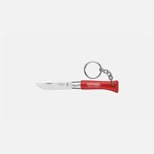 Нож складной Opinel Keychain №04 Red, брелок, клинок 5см, нержавеющая сталь, рукоять граб, красный