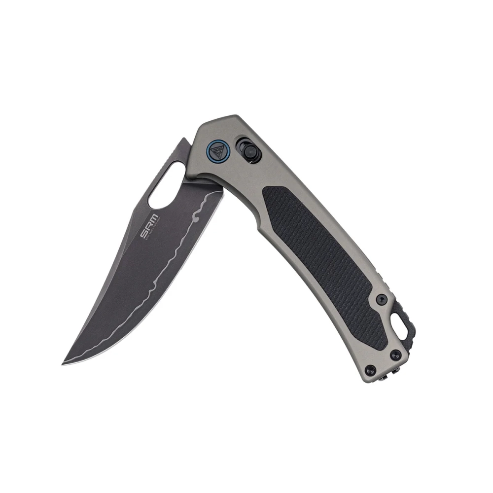 Нож складной SRM 9203-AK2 Retriever Black (140Cr Laminated, Grey Aluminum/Black G10)