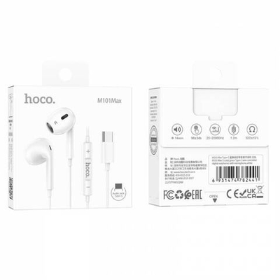 Проводные наушники для Type-C Hoco M101 Max (white)
