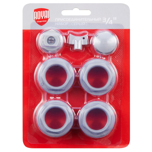 Набор присоединительный Royal Thermo 3/4'' silver