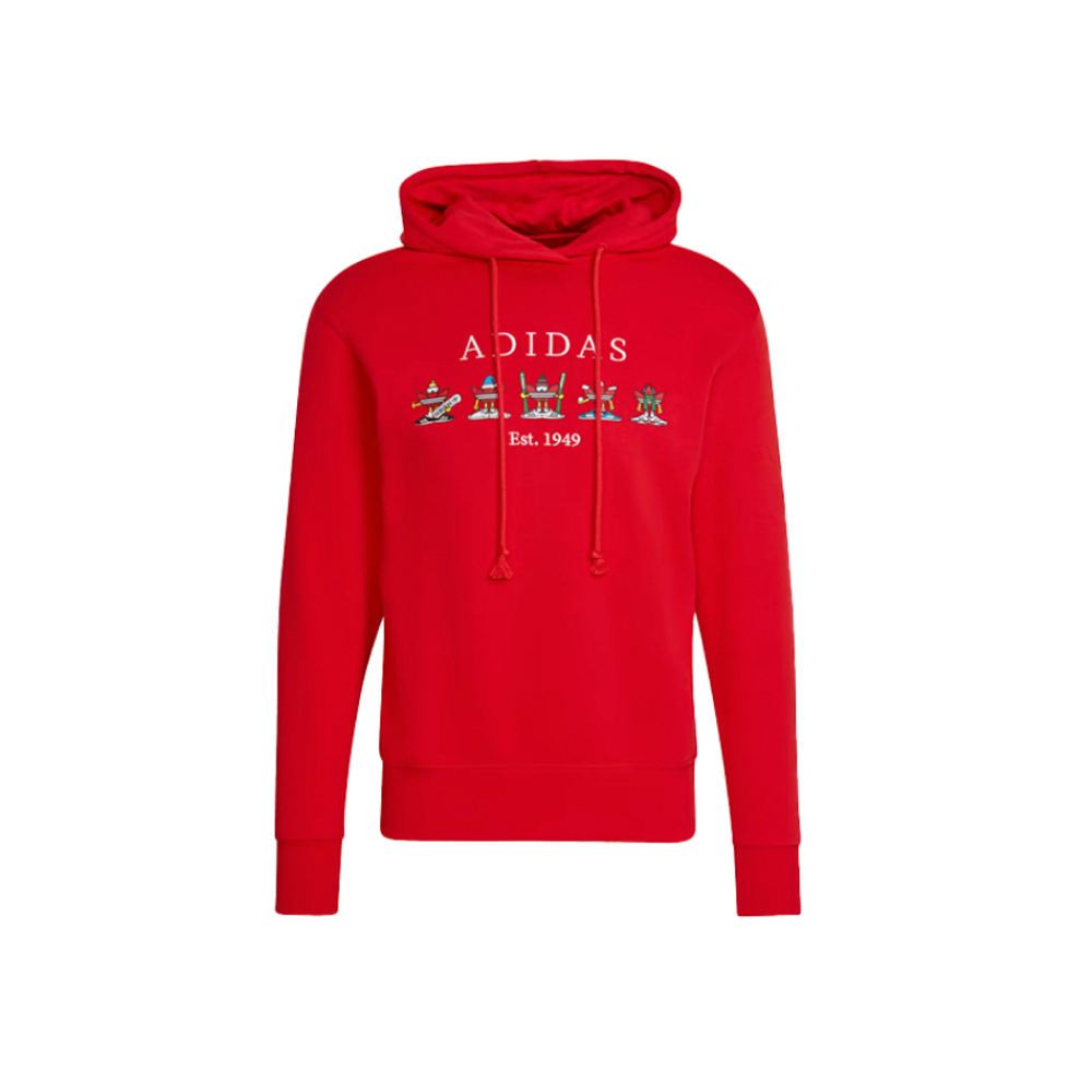 Adidas Hoodie Red Christmas Logo "Red"