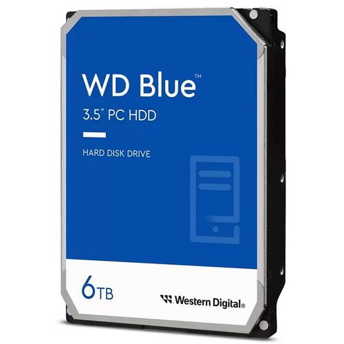 Жесткий диск HDD 6.0Tb Western Digital SATA-III, 256Mb, 5400rpm, Blue (WD60EZAX)