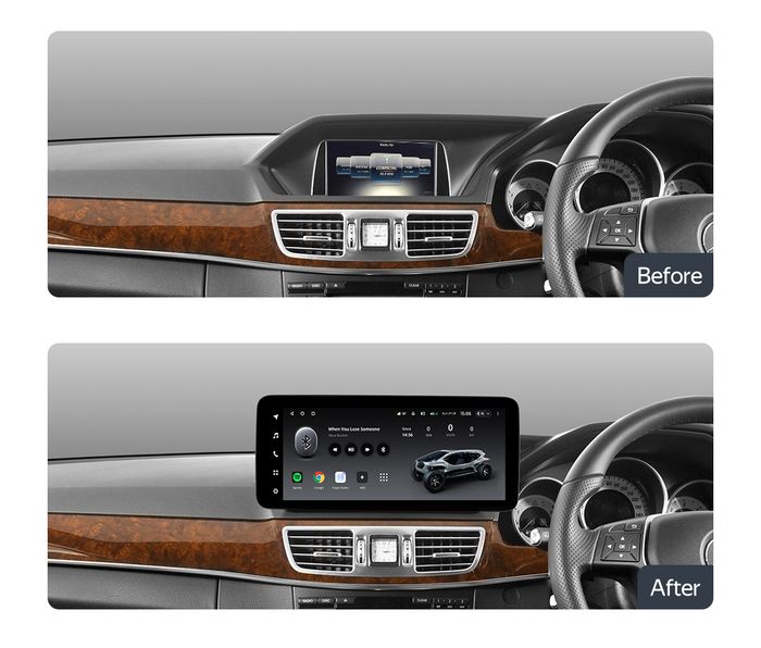 Магнитола для Mercedes-Benz E W212 седан правый руль 2015-2016 NTG 5.0 - Teyes LUX ONE монитор 12.3", Android 10, Быстрая, CarPlay, 4G SIM-слот