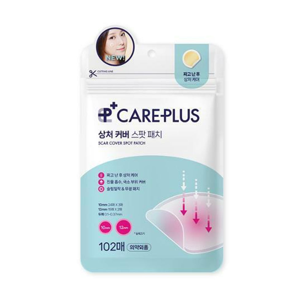 Пластырь точечный  против воспалений Olive Young P+ CarePlus Csar Cover Spot Patch, 102 шт