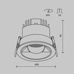 Встраиваемый светильник Technical DL100-12W2.7-3-4K-RD-B