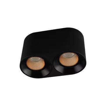 Накладной точечный светильник 2*GU5.3 DK3096-BK+BR чёрный Denkirs