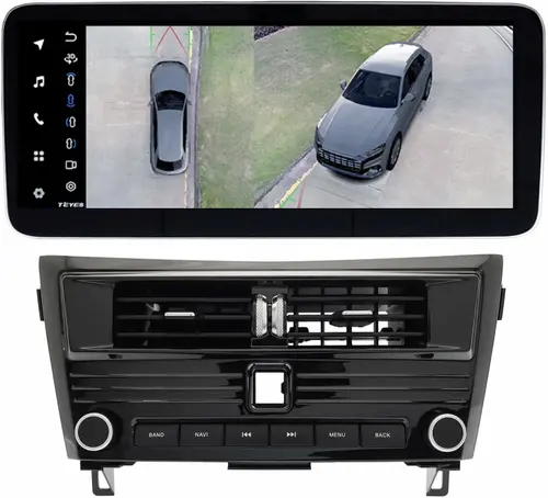 Магнитола для Nissan Qashqai J11, X-Trail T32 2014-2020 - Teyes LUX ONE 360 монитор 12.3" на Android 10, Быстрая, CarPlay, 4G SIM-слот, 4 камеры в комплекте