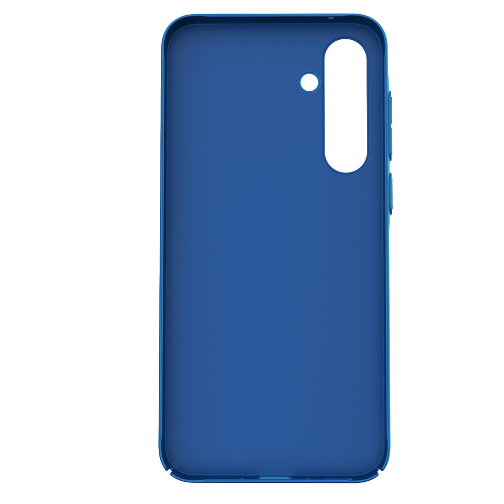 Тонкий чехол синего цвета (Peacock Blue) от Nillkin для смартфона Samsung Galaxy A35, серия Super Frosted Shield