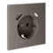Накладка для розетки с заземлением и защитными шторками, с USB A+C Voltum S70 Капучино VLS001014
