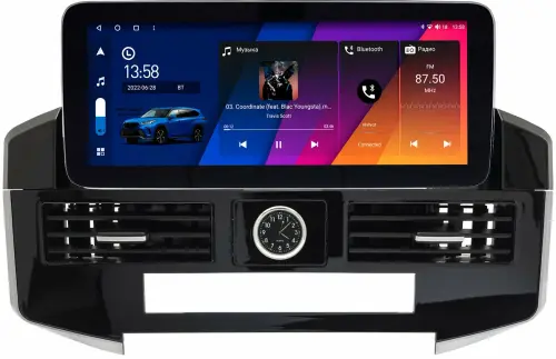 Магнитола для Toyota Land Cruiser 200 2013-2015 (климат на ШГУ, тип B) - Canbox H-Line 3044 монитор 12.3" QLED в стиле MERCEDES на Android 10, Быстрая, ТОП-процессор, CarPlay, 4G SIM-слот