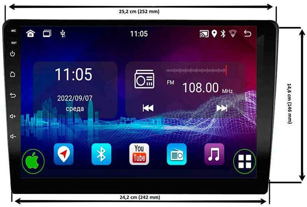 Topway TS7 1+16GB 8 ядер для Hyundai Sonata 2018 - 2020