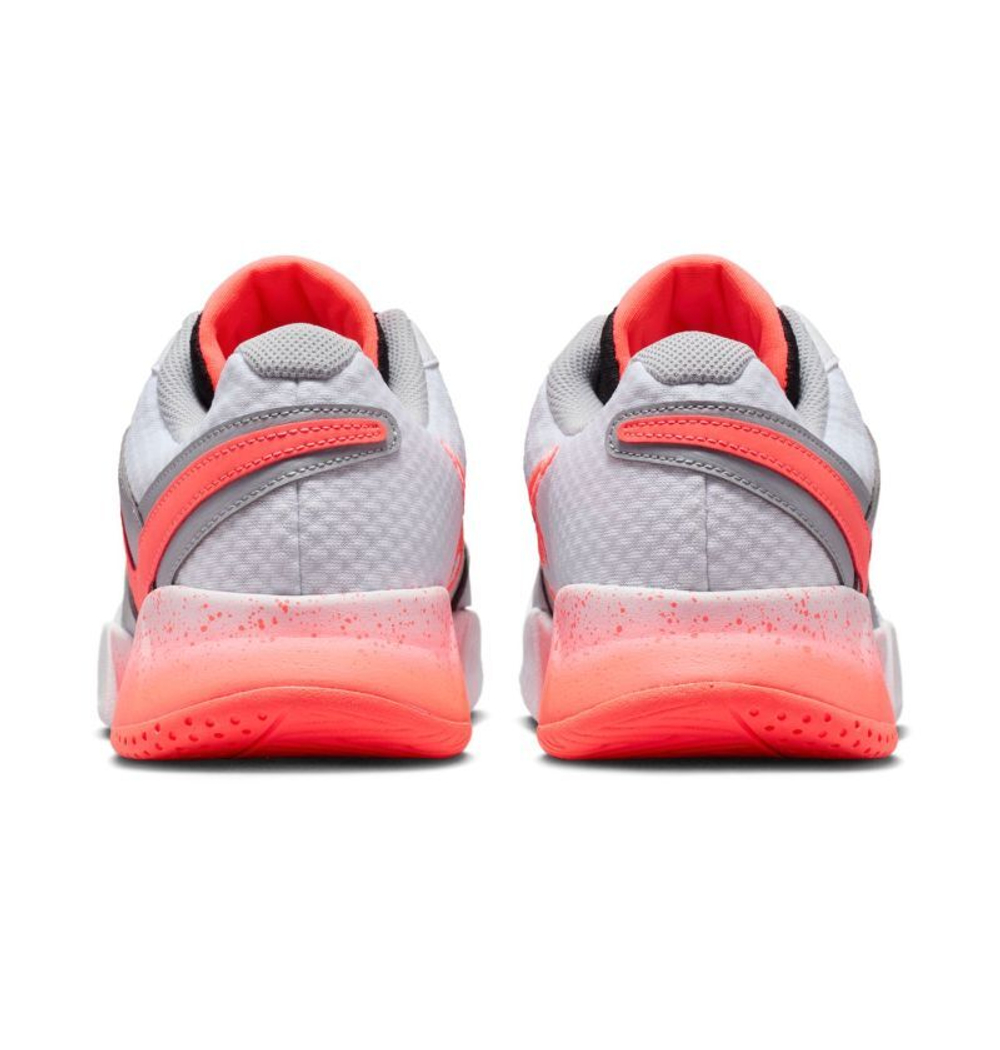 Мужские кроссовки теннисные Nike Court Lite 4 HC Premium - white/hot lava/wolf grey