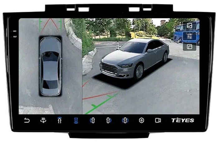 Магнитола для Haval H5, DW Hower / Great Wall Hover H3, H5 (прямоугольные воздуховоды) - Teyes CC3-2K-360 на Android 10, Быстрая, 2K QLED, CarPlay, 4G SIM-слот, 4 камеры в комплекте