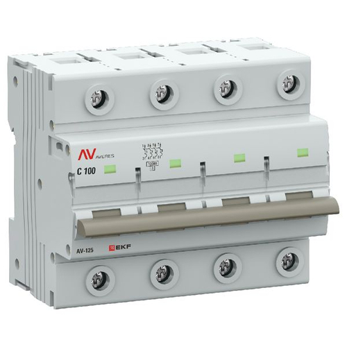 Выключатель автоматический AV-125 4P 125A (C) 10kA EKF AVERES mcb125-4-125c-av