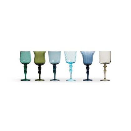 Набор бокалов Bitossi Home Texture Blue/Green, 6 шт.