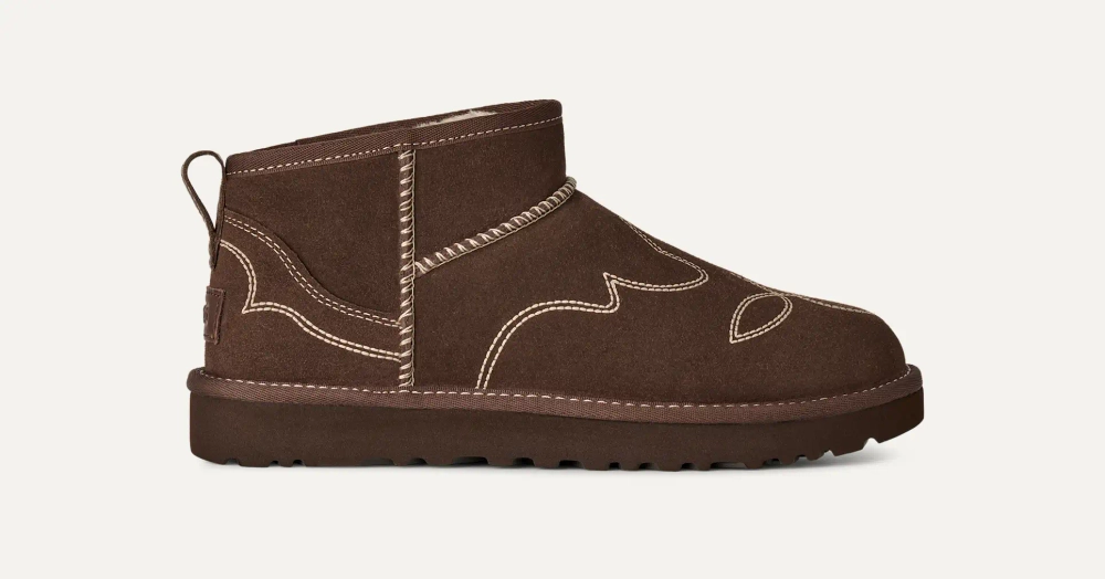UGG Угги Western Classic Ultra Mini, темно-каштановый