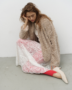 Ribbed Stirrup Leggings Mandevilla Red