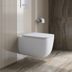 Унитаз подвесной безободковый с сиденьем микролифт BelBagno LUCE BB076CH-TOR/SC