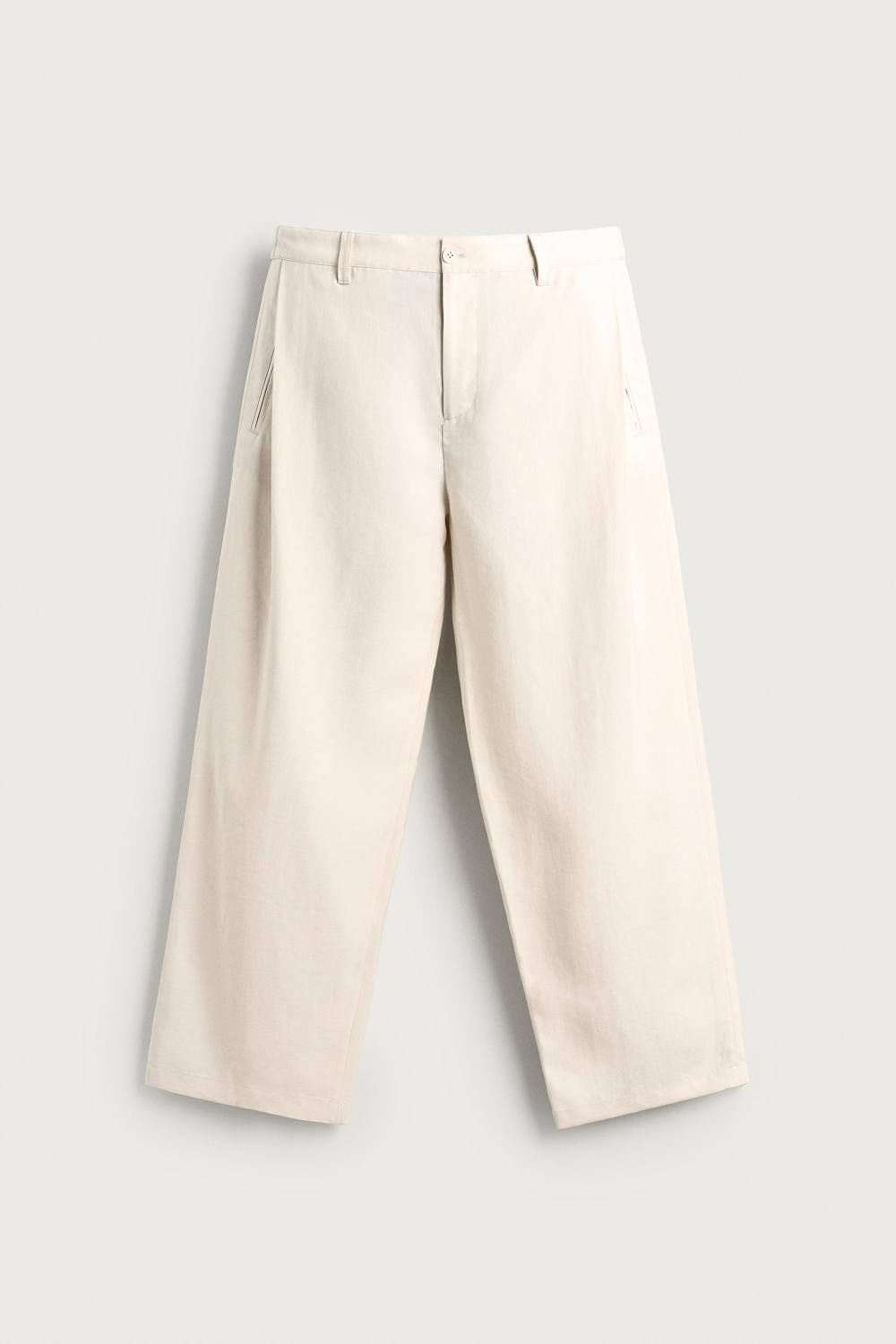 СТРУЯЩИЕСЯ БРЮКИ С БОКОВЫМИ СКЛАДКАМИ — ZARA