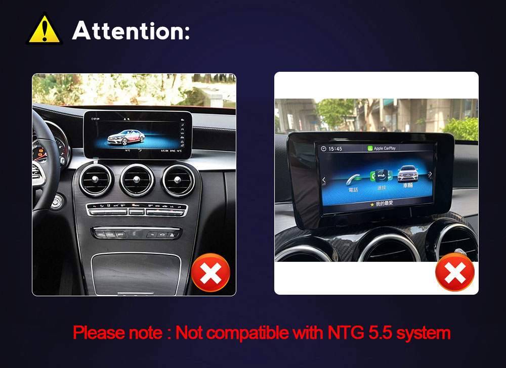 Установочный комплект для MERCEDES C class / G class / GLC / V W205 2015-2018 NTG 5.0/5.1  KUBERG MKD-BC003-15-19-C/GLC