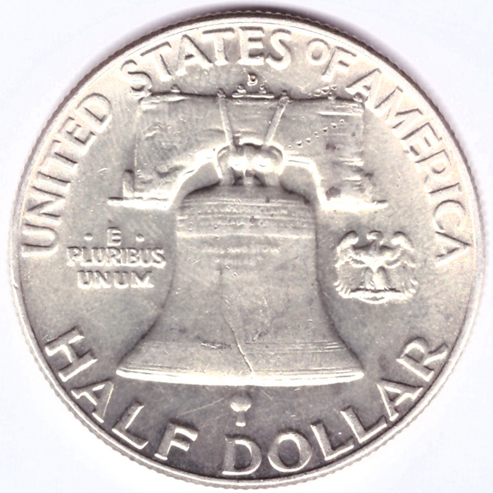 1/2 доллара 1963 (D). США (Франклин). VF-XF
