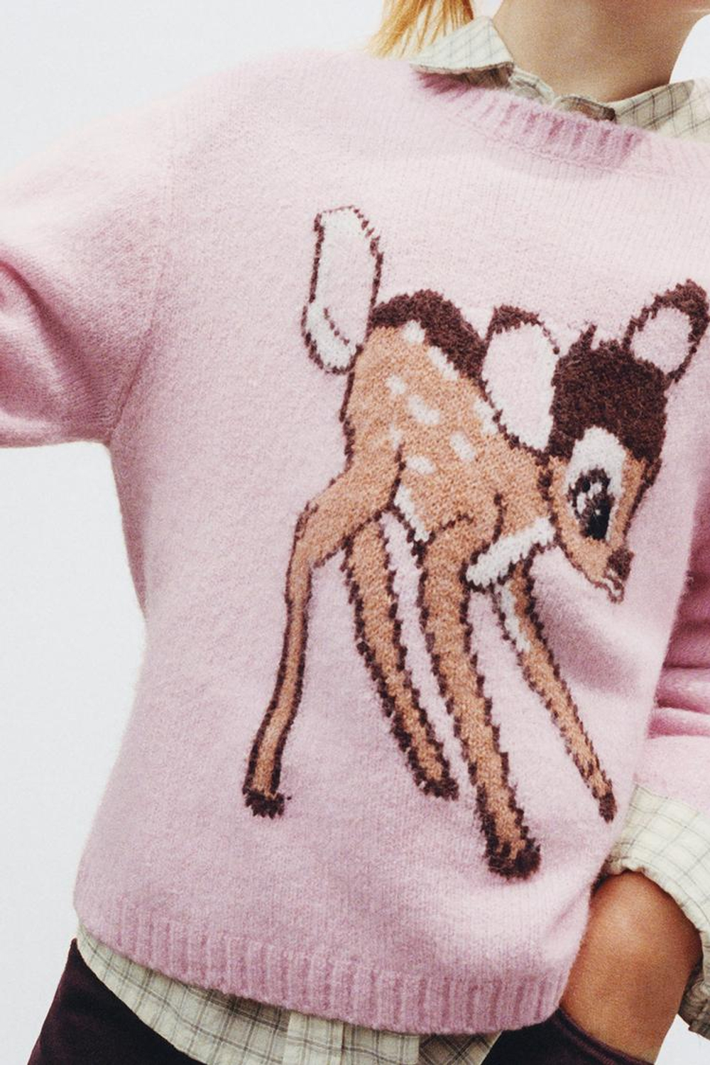 ZARA СВИТЕР С ПРИНТОМ BAMBI © DISNEY, РОЗОВЫЙ
