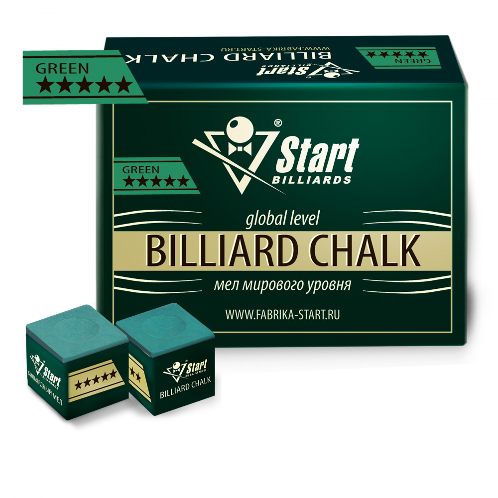 Мел Startbilliards 5 звезд зеленый (72шт)