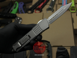 Нож Microtech Troodon D/E Gray Apocalyptic А+++ 142-1NC - графитовая рукоять + доп. пружина