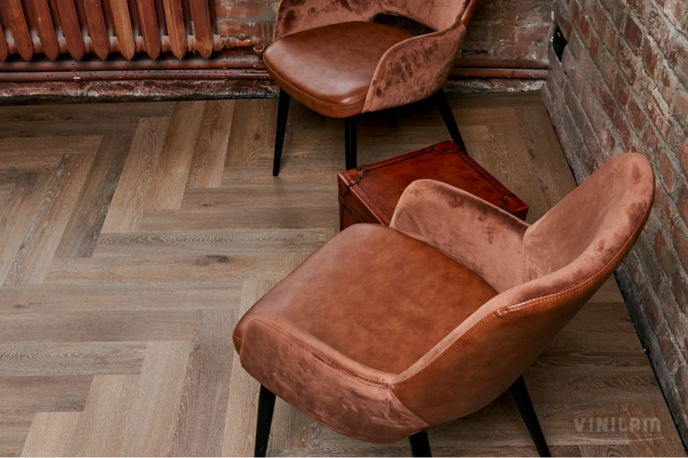 Кварц-винил Клеевой LVT Vinilam Parquet Herringbone Glue LVT 2,5 мм Паркет Венецианский 2.79 м2