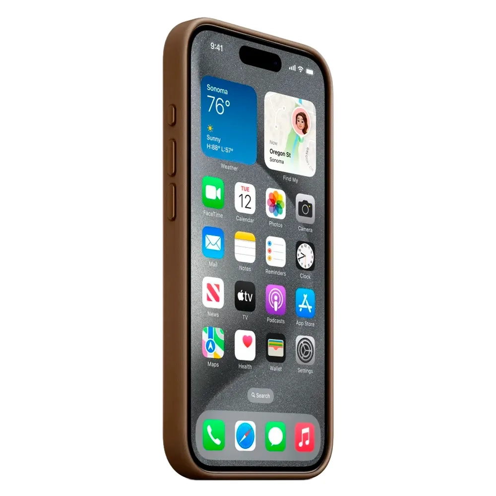 Тканевый чехол с поддержкой MagSafe Apple FineWoven Case для iPhone 15 Pro, Taupe (Светло-бежевый)